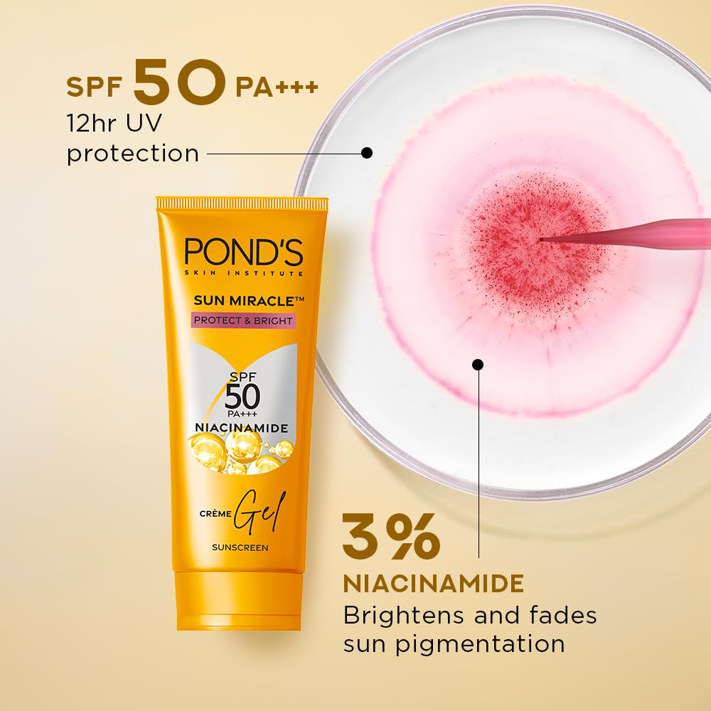 POND’S Sun Miracle SPF 50 PA+++ Crème Gel Sunscreen - 100g