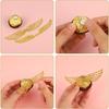 50pcs Golden Glitter Wings Chocolate Toppers with Packaging Snitch Wing Designs for Wizard Party Decorations Perfect for Cake Topper Decorations