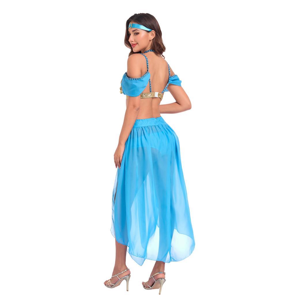 Halloween Exotischer Stil Prinzessin Cosplay Anzug, Damen Bauchtanz Kostüm Für Karneval Bühnenshow