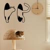 Cat Cutout Metal Wall Hanging - Iron Art Decor for Living Room or Bedroom