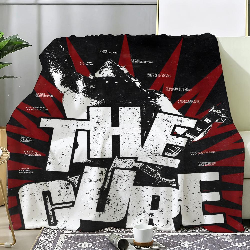 Band T-The Cure Throw Soft Warm Flannel Fleece Throw Blanket, Cozy Plush for Sofa Bed & All Seasons