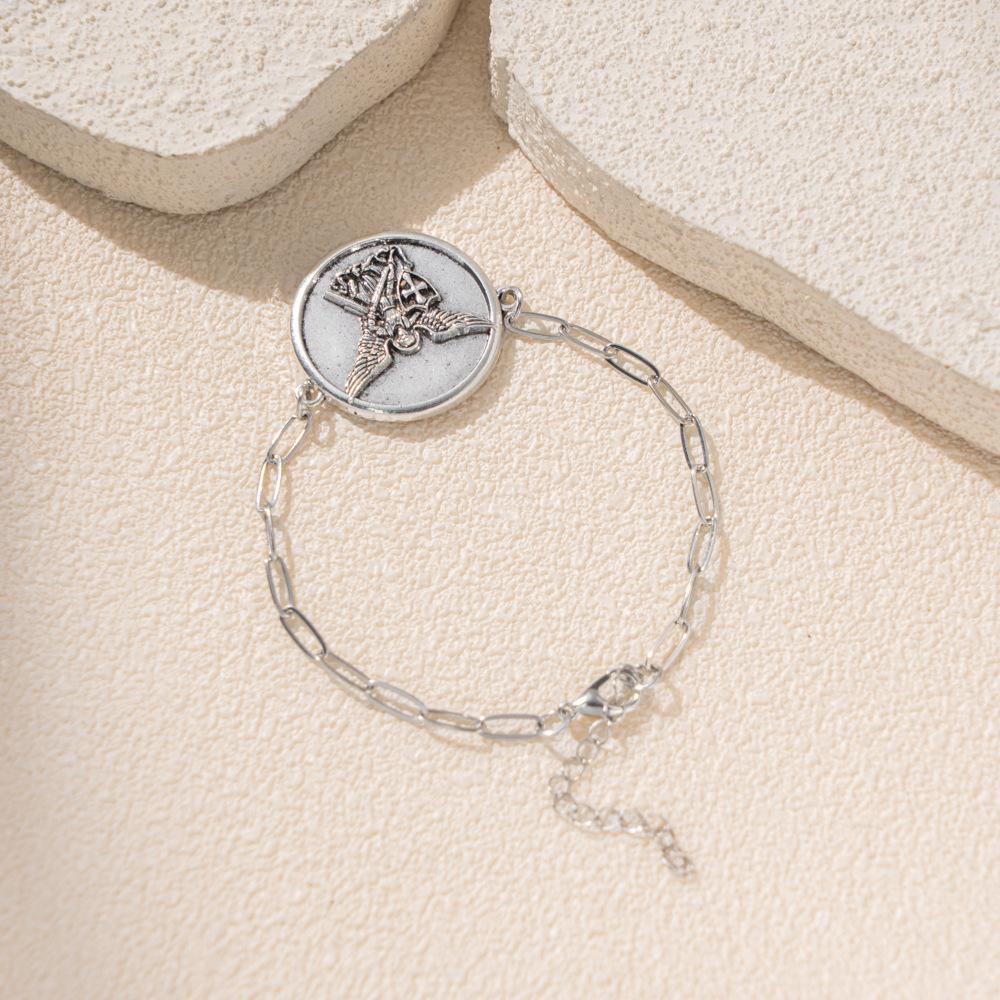 Saint Michael Alloy Religious Bracelet with Lobster Clasp