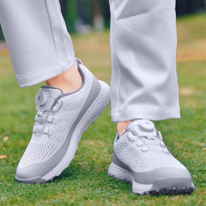 Golf shoes non-slip and wear-resistant sole breathable trend casual sports shoes men's automatic rotating buttons men's shoes