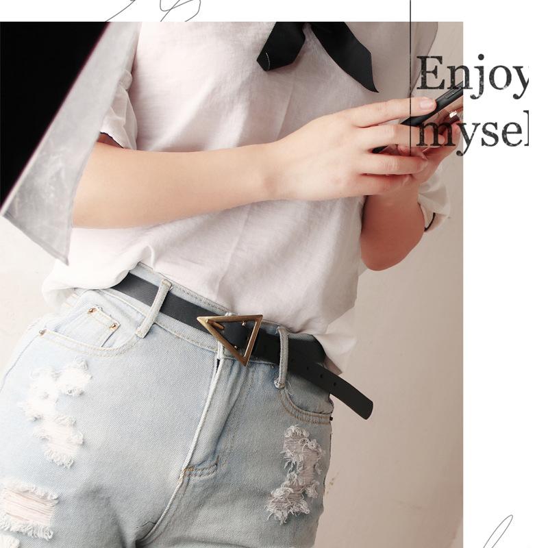 Women'S Fashion Belt Dress Dongdaemun Alloy Triangle Buckle Tide Belt Hair