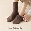 Herren Kaschmirwolle Wadenlange Socken - Samtverdickt, Frottee, Geruchsresistent, Warme Schlafsocken für Herbst/Winter