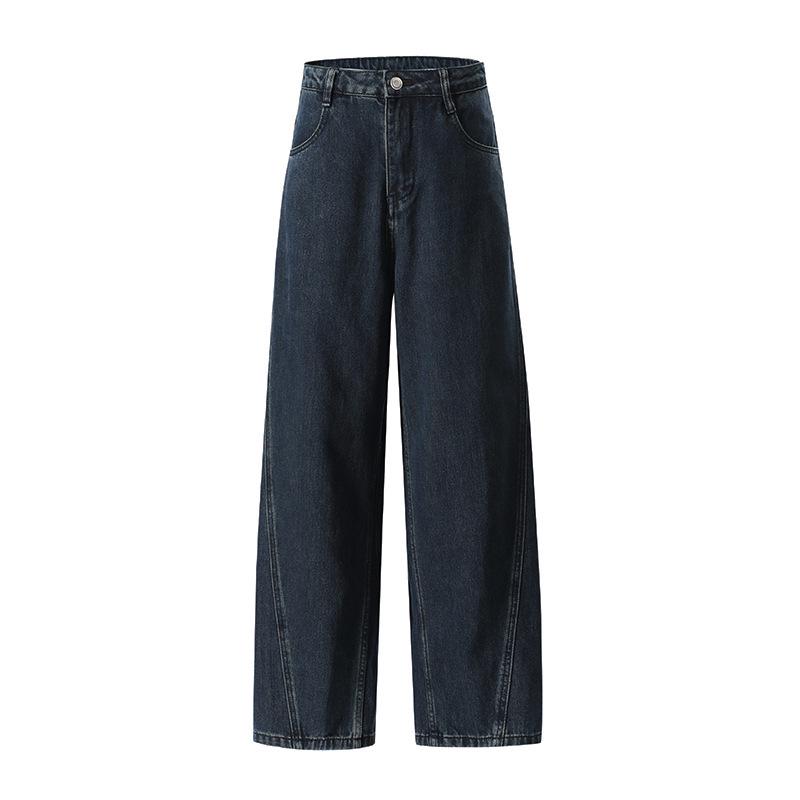 Women s 3D Design Side Patch Washed Denim Jeans - All-Cotton Fashion for Autumn/Winter L морская волна