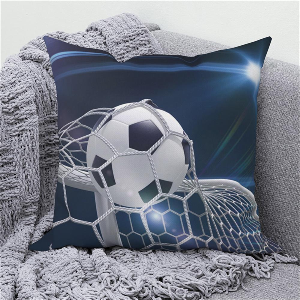 Fußball-Print Kissenbezug Heimdeko Kissenbezug Sofa Auto Überwurf
