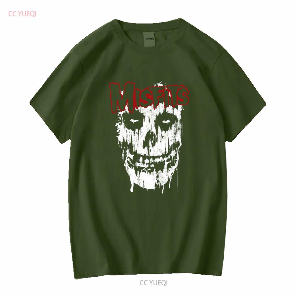 Misfits Splatter T Shirt Licensed Punk Rock Dig Up Her Bones Skull Kill Black vintage Washed graphic Unisex Stretched Versatile