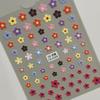 Dopamine 5D Embossed Smile Face Five-Petal Flower Nail Art Stickers