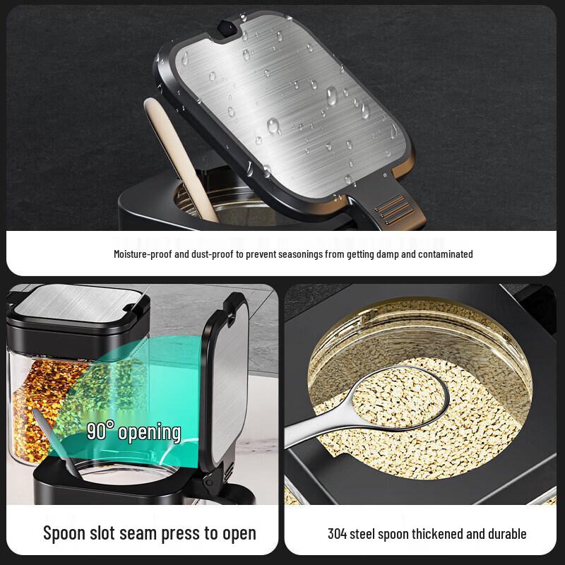 Glass Kitchen Seasoning Jar Set