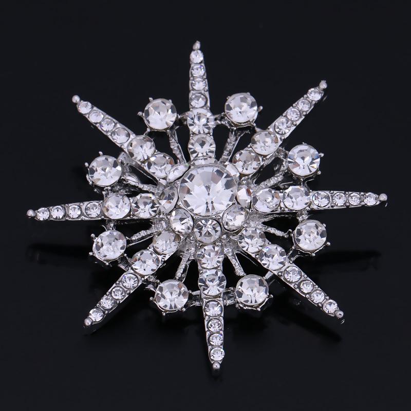 Versatile Snowflake Rhinestone Brooch - Trendy Fashion Accessory for Women's Suits