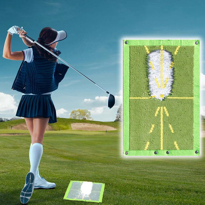 Portable Golf Training Mat For Swing Detection Batting Ball Trace Directional Mat Swing Path Practice Pads