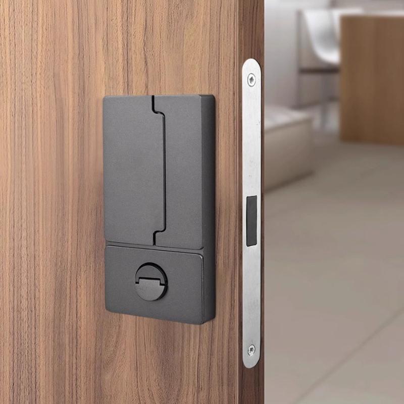 Minimalist Silent Magnetic Suction Bedroom Wooden Door Lock Embedded Swing Door Lock Without Handle Double-sided Invisible Lock