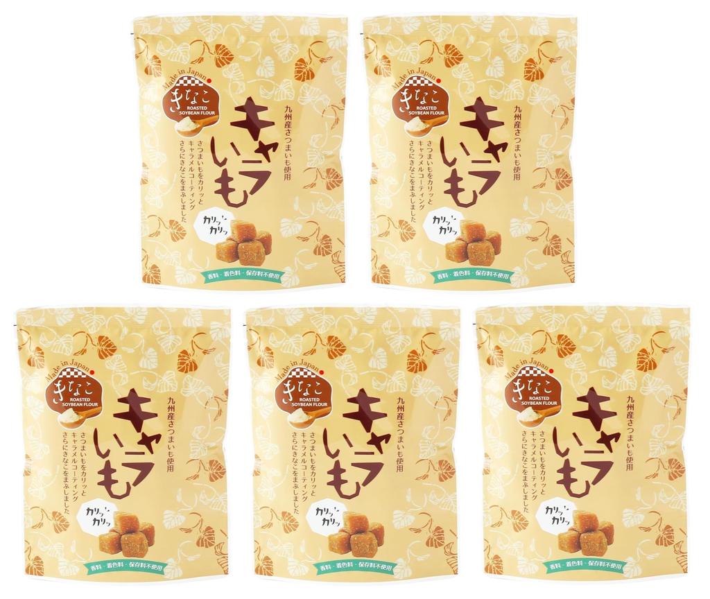 Mănâncă Caramel Kinako 70g x 5 pungi Gustări de cartofi dulci Caramel Crocant Mărime de îmbucătură