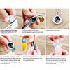 Mini Pocket Watch Round Keychain Watch Unisex Quartz Clock  Elderly