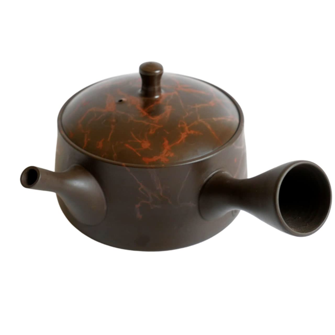 

изготовлено из традиционной плоской токонамской керамики 210 мл, гончарный круг, ручная работа, совместный проект Гёкукогама, сделано в Японии, чашка, плоский, красный [мастер чайников] чайник/кагеро