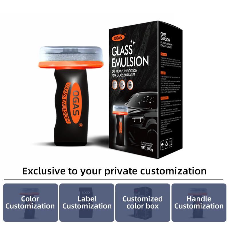 OGAS 100g Odpuzovač vody a deště na sklo čelního skla auta Čistič skla čelního skla auta Odmlžovač Odstraňovač olejového filmu z auta Hydrofobní Čistý