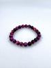 Bracciale Occhio di Tigre Viola, Perline di Cristallo per Energia, Concentrazione e Forza Interiore, Potere di Equilibrio, Bracciale di Pietra Energetica Fatto a Mano