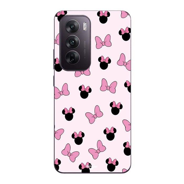 Coque Pour Oppo Reno 12 5g Minnie, noeud fond rose Maniacase