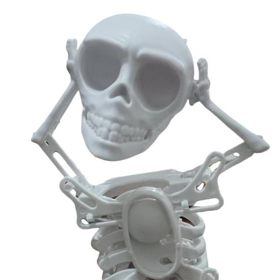 Kids Wind-up Dancing Skeleton Toy No Need Battery 3D Print Shaking Skull Doll Spring Clockwork Toy Desktop Decor Children Adults Birthday Gift