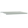 Retractable Awning Green and White 600 X 350 Cm