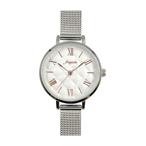 

Follow Fragola Quilted Dial Watch N04723A-1 SV Women s Silver