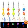 10pcs Twisted Hard Baits 360 Degree Rotating Wobbler Jigging Baits Spoon Lures Artificial Spinnerbaits with Feather Hook
