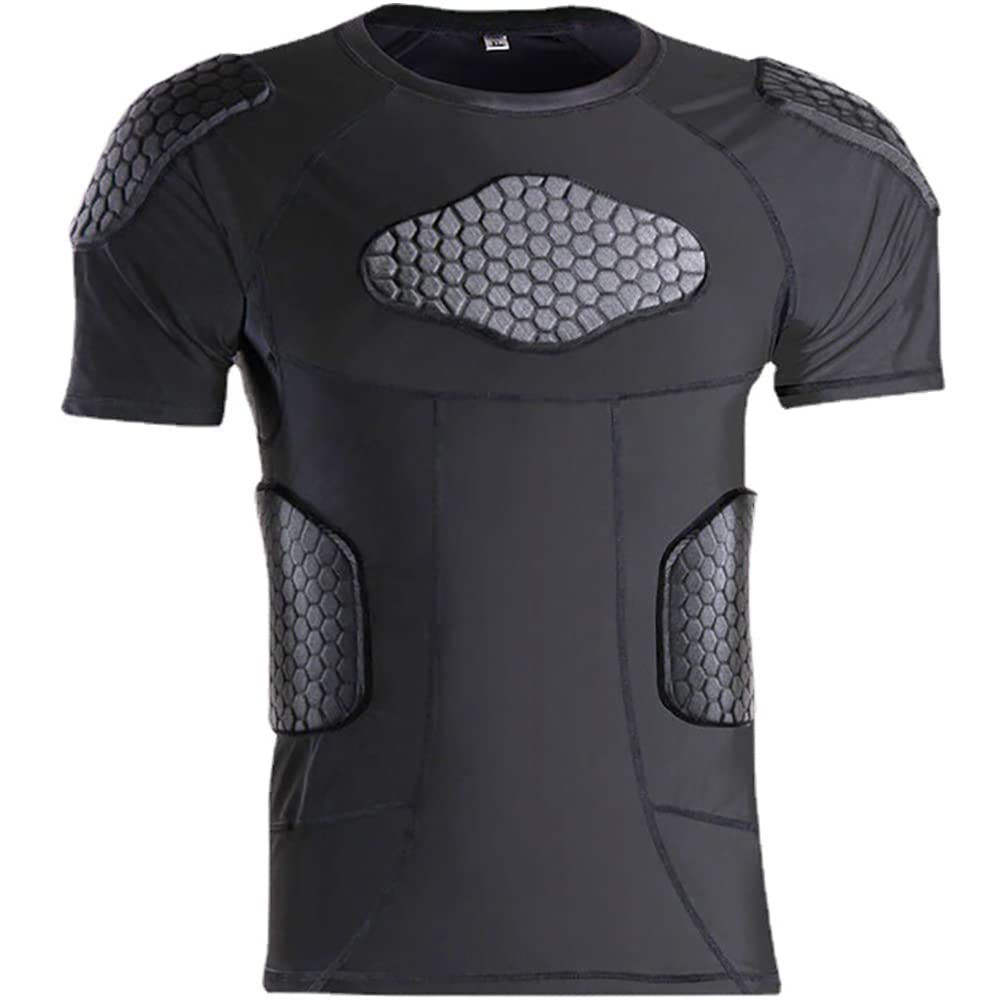 RENHE Short Sleeve Padded Body Inner Sportswear for Injury Size M Men's Protector, Protector, T-Shirt Football, Basketball, Rugby, Sweat-Wicking,