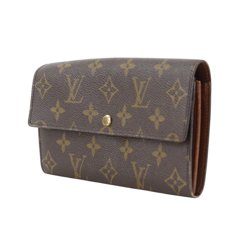 LOUIS VUITTON Pochette Porto Monnet Credit Purse M61725 Brown Monogram canvas Women Used