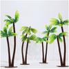 Plantă artificială din plastic Mini copac de cocos Instrument pentru decorarea torturilor pentru petrecerea de nuntă