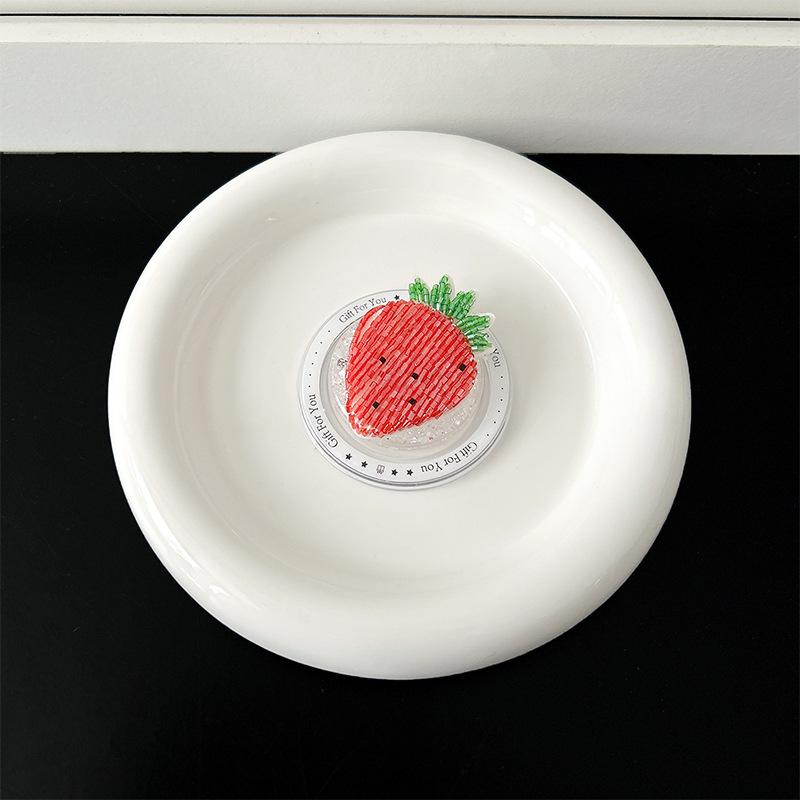 Creative Fruit Strawberry Pineapple Mobile Phone Airbag Bracket Magnetic Back Sticker Removable Telescopic Portable Niche Support Frame