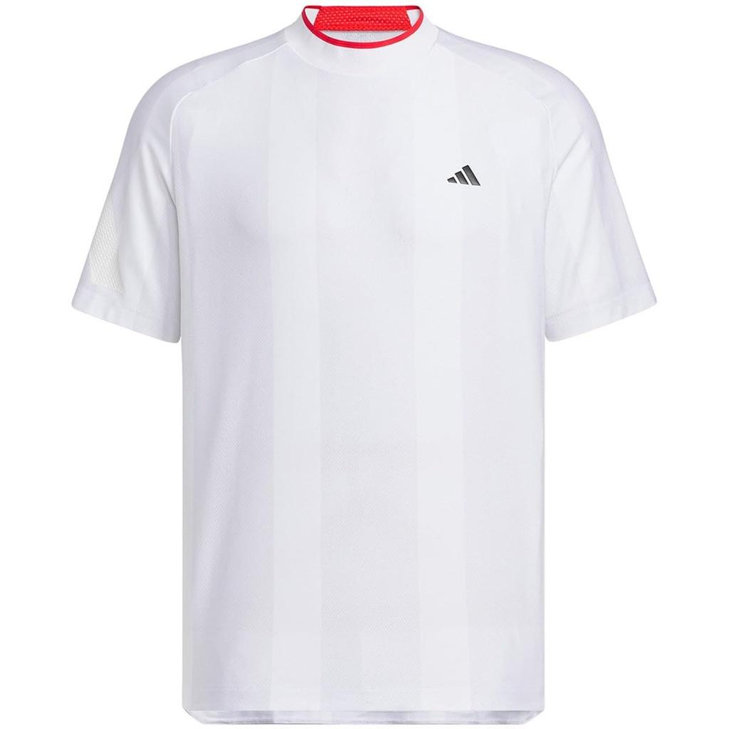Adidas Golf Adizero Mesh Mock Neck Short Sleeve Shirt for White Men,