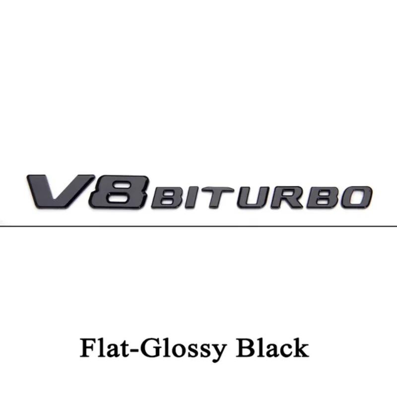 

3D ABS Letters Car Stickers Fender Side V8 BITURBO Emblem Badge For Mercedes C63 G63 GLE63 S63 W222 W223 W205 W204 Accessories