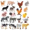 Authentic 19 Piece Animal Model Set Featuring Chickens Ducks Goats And More In Pvc