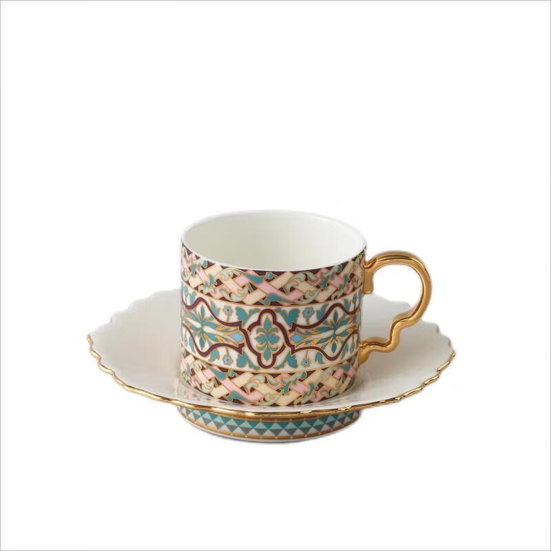 Auratic Purple Gold Splendor Coffee Cup and Saucer Set