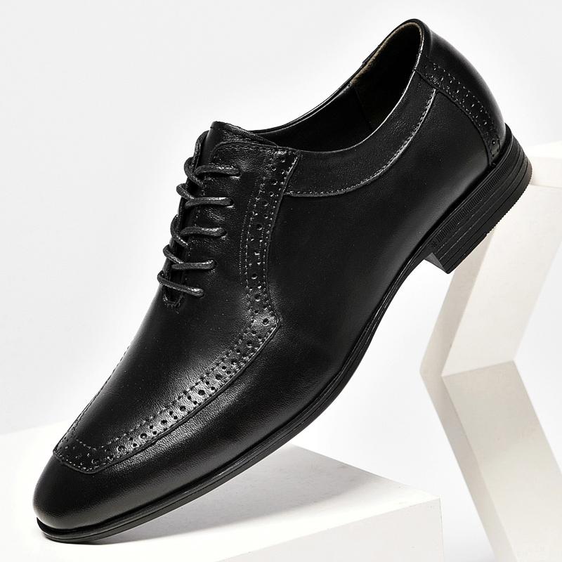 Genuine Leather Shoes Men Brand Oxford Men Shoes Fashion Luxury Dress Shoes Men Formal Shoes Elegantes Groom Shoes High Quality