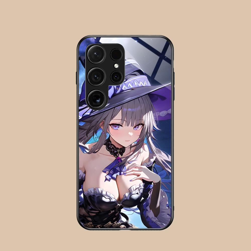 

HSR Herta Glass Mobile Phone Case for Samsung Galaxy S26 S25 S24 S23 S22 S21 S20 Note20 Plus FE Ultra Colorful Cover Galaxy Note20
