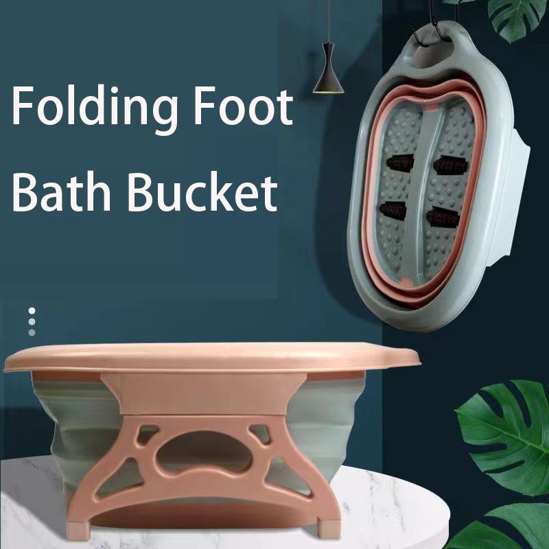 Voetbademmer Opvouwbaar Bekken Plastic Massage-emmer Huishoudelijke Sauna Pedicurebad Opvouwbare Emmer
