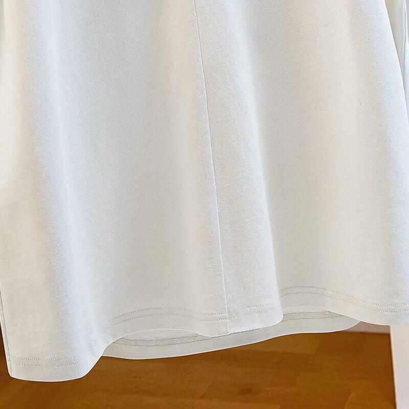Sibaishe Women's Cotton Linen Blend Round Neck T-Shirt