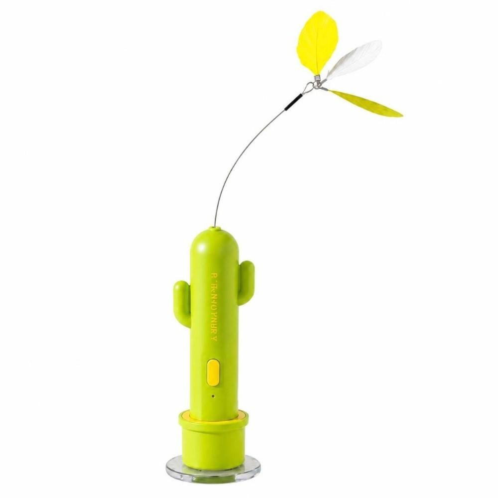 Suction Cup Cat Teaser Toy 360 Rotation Electric Cat Rod Interactive Cat Toy Home Furniture