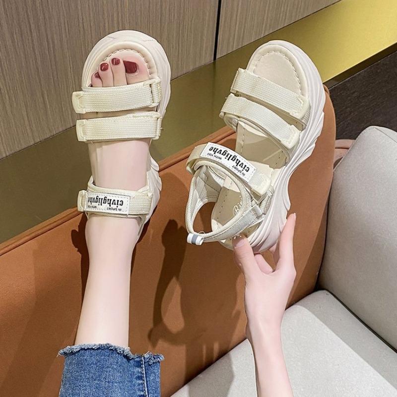 Beach sandals women's summer new trendy student muffin platform women's shoes dad sports sandals women