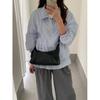 IELGY Soft Leather One-Shoulder Underarm Bag Spring Summer Simple All-Match Commuter Cross-Body Dumpling Bag