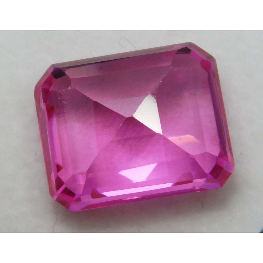 Natural Pink Sapphire 12ct Emerald Cut Certified Loose Gemstone