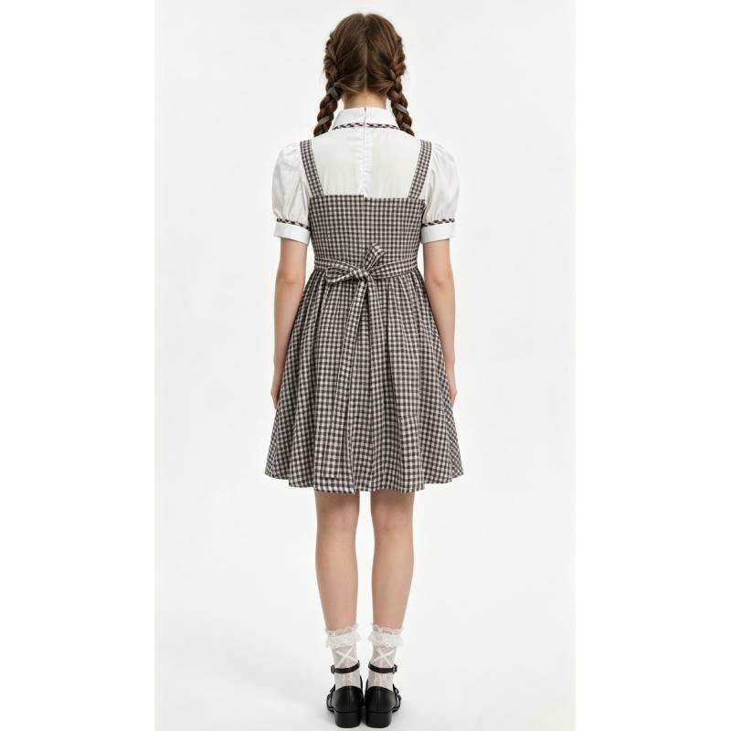 The Wizard Of Oz Style Cosplay Dress With Lightweight Fabric For Themed Party Wear