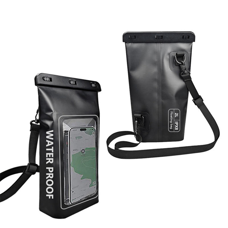 Bolsa Estanque 2L Mochila de Natação Tela Sensível ao Toque Impermeável para Exterior Caiaque Saco de Armazenamento Trekking Drifting Rafting Surfing Passeio de Barco