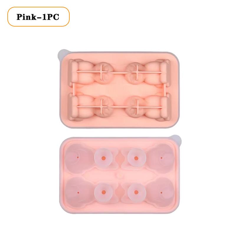 1/3/5PCS Cat Shape Silicone Ice Cube Tray Animal Ice Mold Kitten Ice Maker for Flexible Ice Tray for Whiskey Cocktail Water