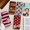 P-Paul F-Frank Fashion Phone Case Black Silicone Soft For Samsung S25,S24,S21,S22,S23,S30,Ultra,S20,Plus,Fe,Lite