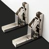 2Pcs 90 Degree Self-Locking Folding Hinge Door/Shelf Hinge Replacement Shelf Bracket Concealed Hinge Space Saving