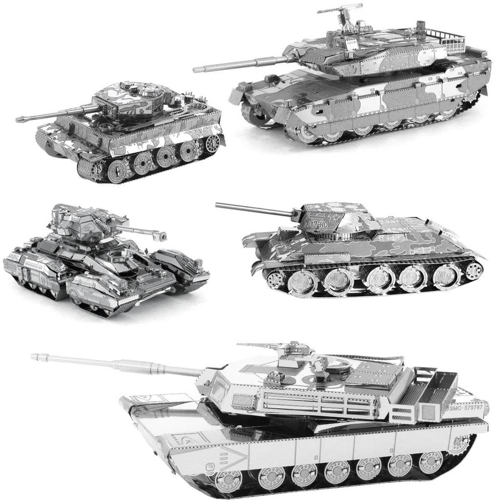 3D Metal Tank Puzzle: DIY Handmade Interlocking Model for Adults - An Educational Toy