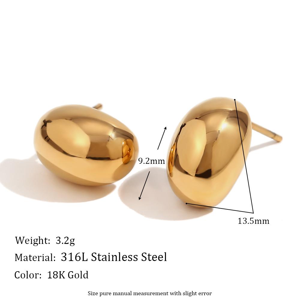 MamacitaSlay Lovely Gold Silver Color Hollow Beans Earrings Modern Tarnish Free Premium Stainless Steel Earrings Lady Jewelry